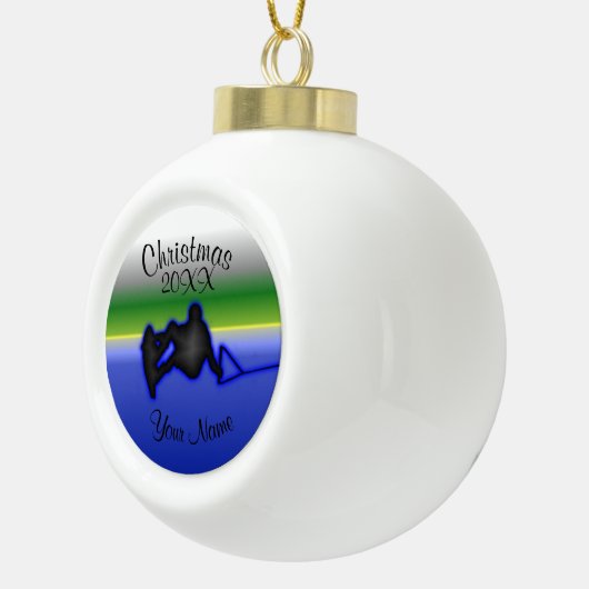Wakeboard Ceramic Ball Christmas Ornament (Rechts)