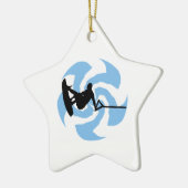 WAKEBOARD DONNER GEHOLT KERAMIK ORNAMENT (Links)