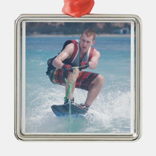 Wakeboard ducken sich ornament aus metall (Vorne)