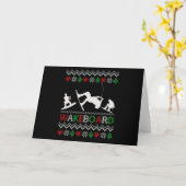 Wakeboard Funny Christmas Karte (Gelbe Blume)