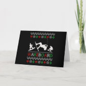 Wakeboard Funny Christmas Karte (Vorderseite)
