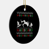 Wakeboard Funny Christmas Keramik Ornament (Rechts)