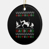 Wakeboard Funny Christmas Keramik Ornament (Links)