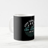 Wakeboard Good Things Come Wakeboarder Wakesurfing Kaffeetasse (Vorderseite Links)