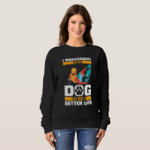 Wakeboard-Hund   Wakeboarder Wakeboarden Sweatshirt (Vorne ganz)