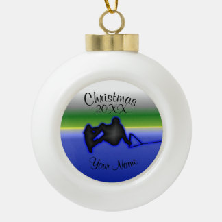 Wakeboard-Keramik-Kugel-Weihnachtsbaumschmuck Keramik Kugel-Ornament