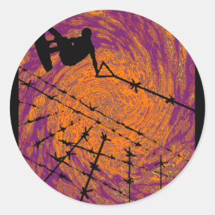 Wakeboard Mad Twister Runder Aufkleber