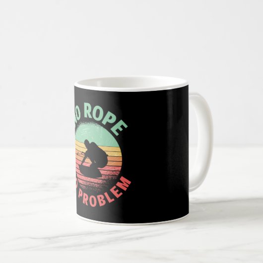 Wakeboard No Rope No Problem Retro Wakeboarder Kaffeetasse (VorderseiteRechts)