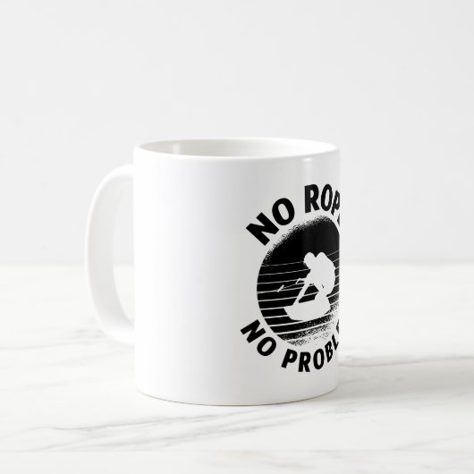 Wakeboard No Rope No Problem Wake Wakeboarder Kaffeetasse (Vorderseite Links)