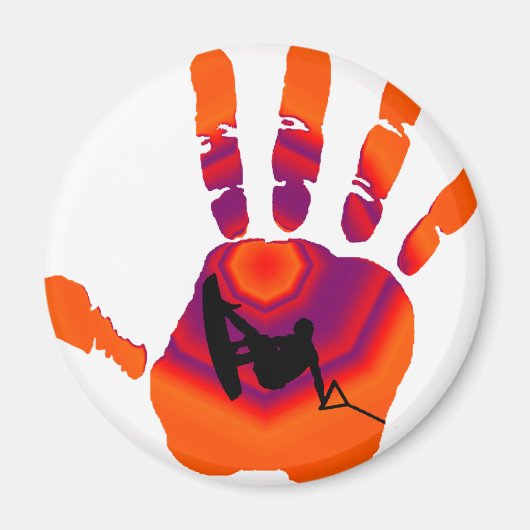 Wakeboard Orange Roll Magnet (Vorne)