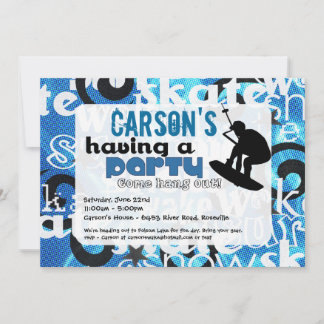 Wakeboard-Party Einladung