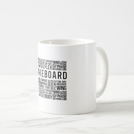 Wakeboard Quote Geweckt Wakeboarding Wakeboarder Kaffeetasse (VorderseiteRechts)