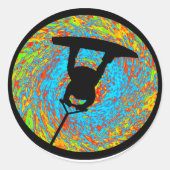 Wakeboard Raley Insichert Runder Aufkleber (Vorderseite)