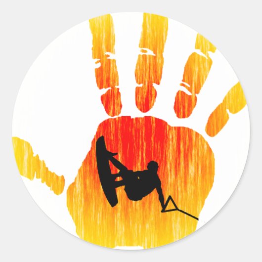 Wakeboard Side Slide Runder Aufkleber (Vorderseite)