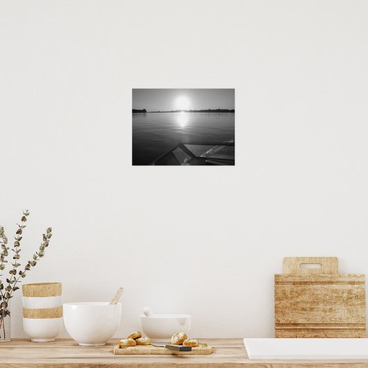 Wakeboard-Sonnenuntergang Poster (Küche)