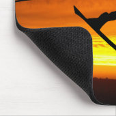 Wakeboard Sonnenuntergang-Silhouette Mousepad (Ecke)