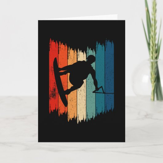 Wakeboard Vintag Wakeboarding Karte (Vorderseite)