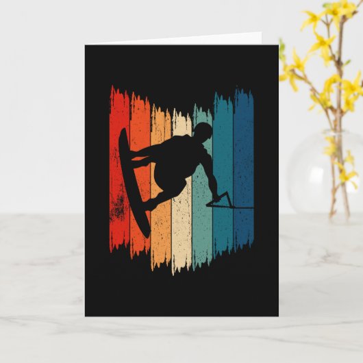 Wakeboard Vintag Wakeboarding Karte (Gelbe Blume)