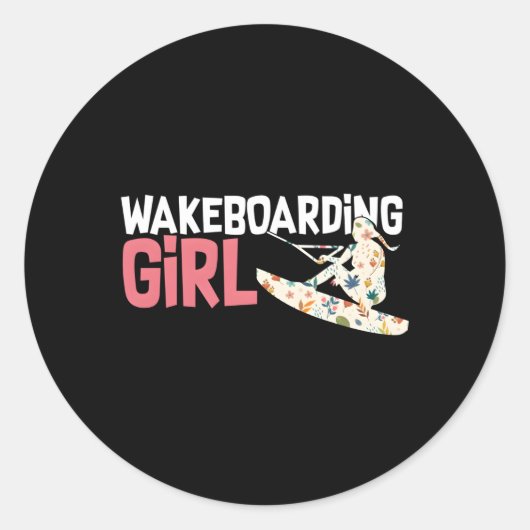 Wakeboard Wakeboard Water Sports Wakeboarder Runder Aufkleber (Vorderseite)