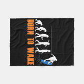 Wakeboard Wakeboarder Wakeboarding Freestyle Wake Fleecedecke (Vorderseite (Horizontal))