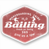 Wakeboarder Aufkleber (Vorderseite)