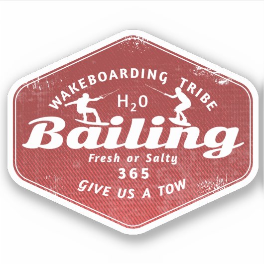 Wakeboarder Aufkleber (Vorderseite)