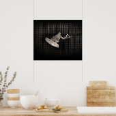 Wakeboarder; Cool Schwarz Poster (Küche)