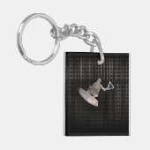 Wakeboarder; Cooles Schwarzes Schlüsselanhänger (Vorderseite links)