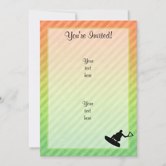 Wakeboarder Einladung (Vorderseite)