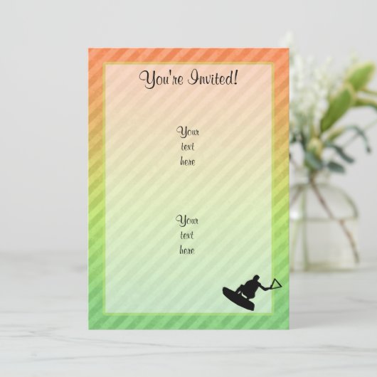 Wakeboarder Einladung (Stehend Vorderseite)