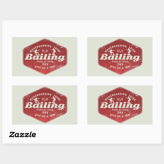 Wakeboarder Rechteckiger Aufkleber (Blatt)