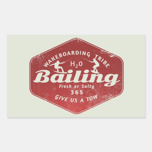 Wakeboarder Rechteckiger Aufkleber (Vorderseite)