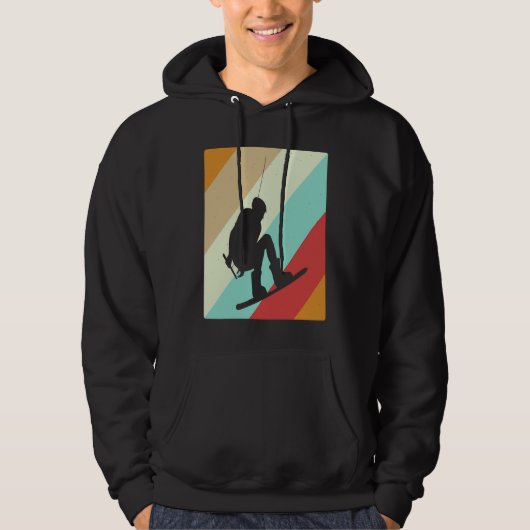 Wakeboarder Retro Wakeboarding Hoodie (Vorderseite)