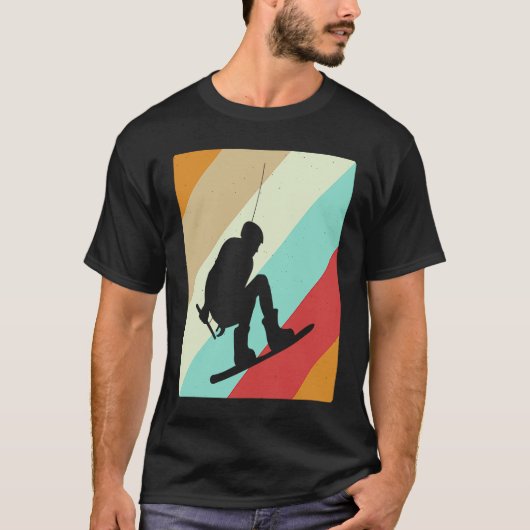 Wakeboarder Retro Wakeboarding T-Shirt (Vorderseite)