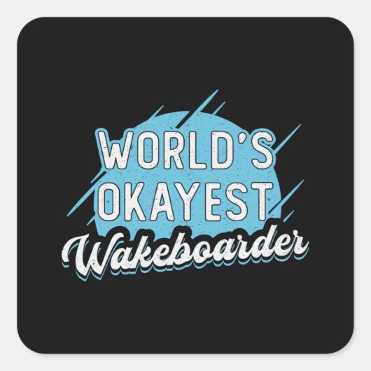 Wakeboarder Wakeboard Wakeboard Quadratischer Aufkleber (Vorderseite)