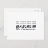 Wakeboarder Wakeboarding Alte Typ zum Jung machen Postkarte (Vorne/Hinten)