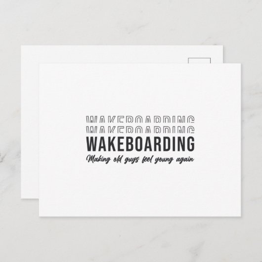 Wakeboarder Wakeboarding Alte Typ zum Jung machen Postkarte (Vorne/Hinten)