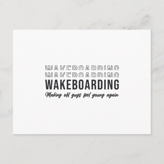 Wakeboarder Wakeboarding Alte Typ zum Jung machen Postkarte (Vorderseite)