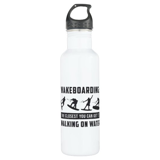 Wakeboarder Wakeboarding Walking on Water Weck Edelstahlflasche (Vorderseite)