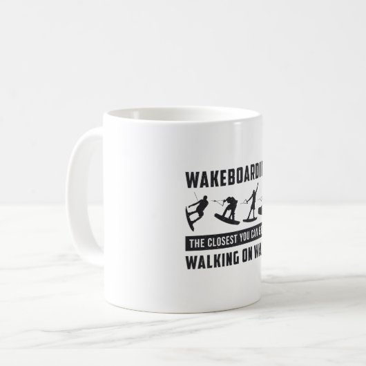 Wakeboarder Wakeboarding Walking on Water Weck Kaffeetasse (Vorderseite Links)