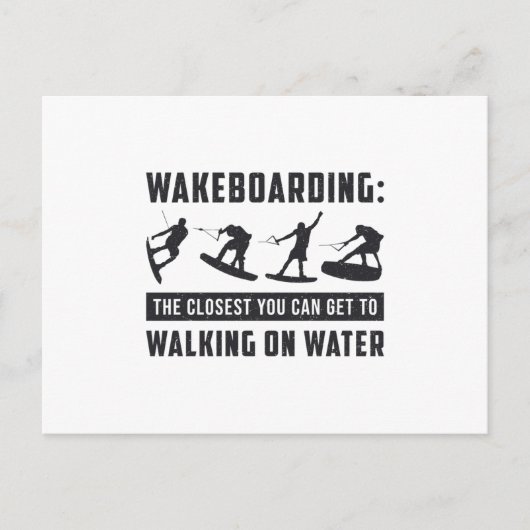 Wakeboarder Wakeboarding Walking on Water Weck Postkarte (Vorderseite)