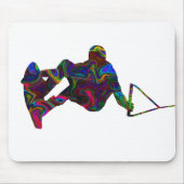 Wakeboarder-wilde Farben Mousepad (Vorne)
