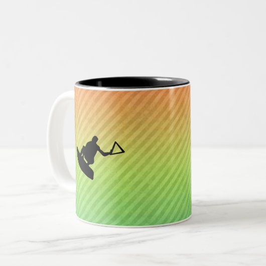 Wakeboarder Zweifarbige Tasse (Vorderseite Links)