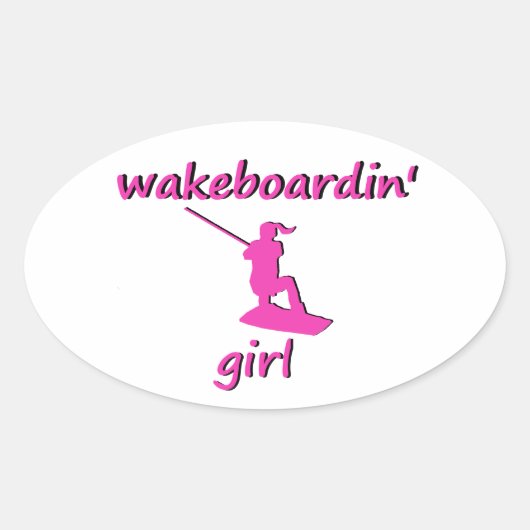 Wakeboardin' Girl Sticker (Vorderseite)