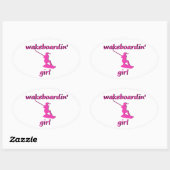 Wakeboardin' Girl Sticker (Blatt)