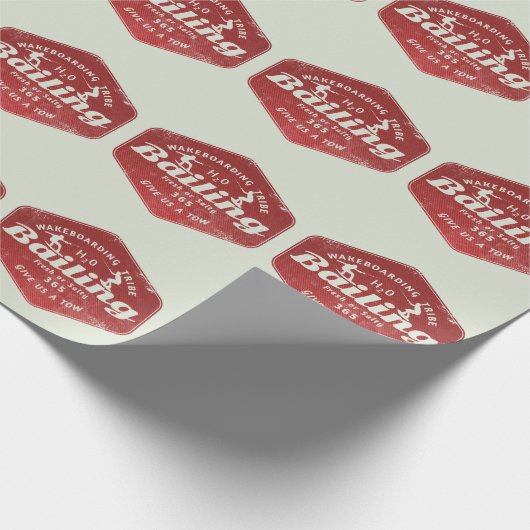 Wakeboarding-Banking Geschenkpapier (Ecke)