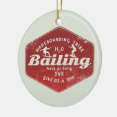 Wakeboarding-Banking Keramik Ornament (Links)