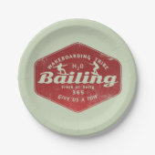 Wakeboarding-Banking Pappteller (Vorderseite)