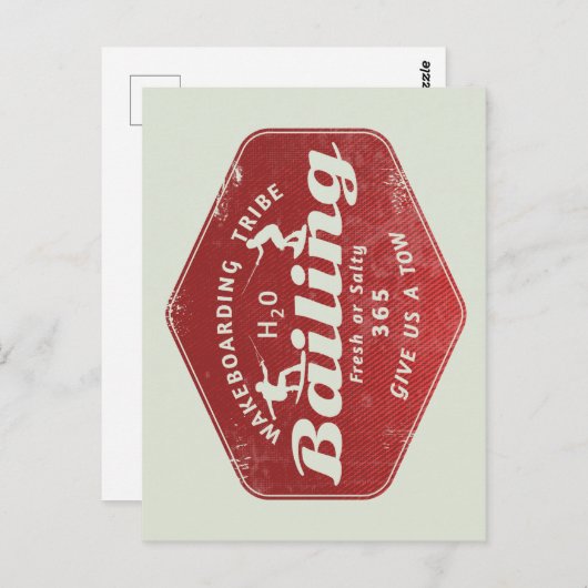 Wakeboarding-Banking Postkarte (Vorne/Hinten)