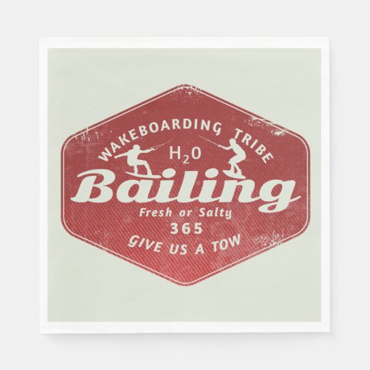 Wakeboarding-Banking Serviette (Vorderseite)